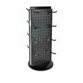 Azar Displays Revolving 8''W x 20.625''H Pegboard Counter Display w/16 4''Hooks 700508-BLK-4B16